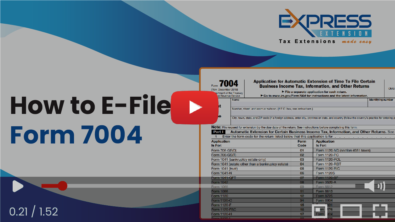 irs file extension form 7004