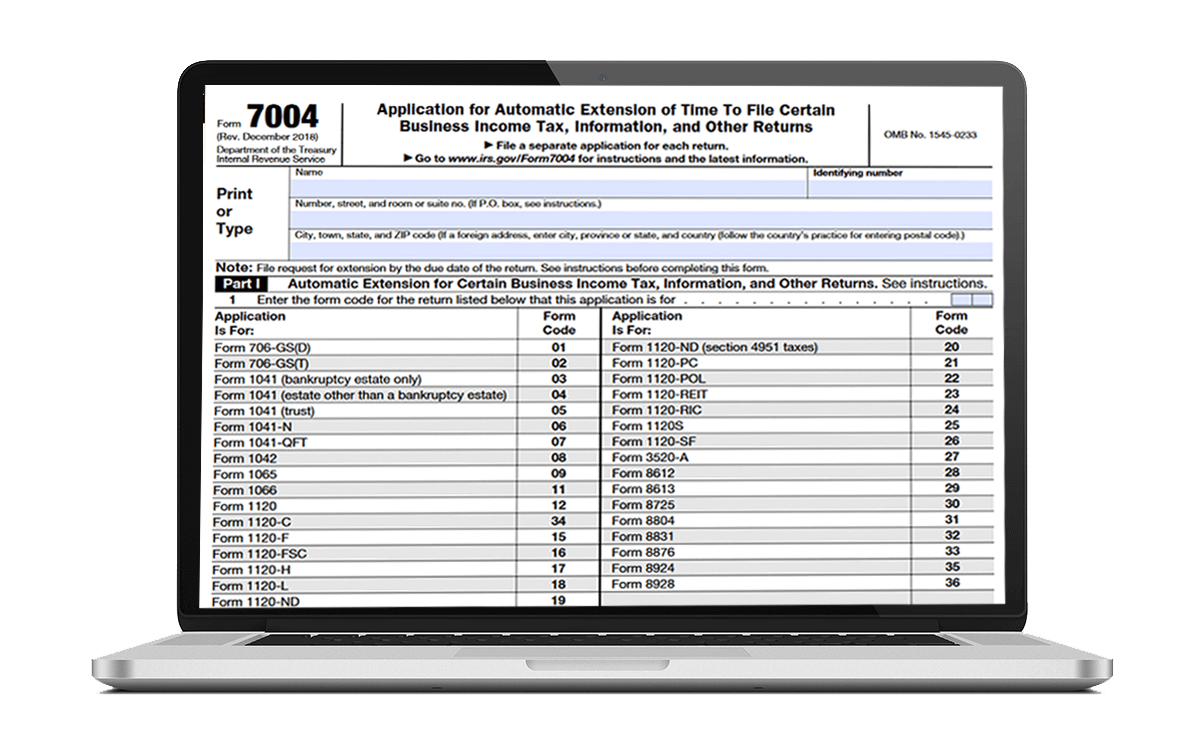 IRS 7004 information